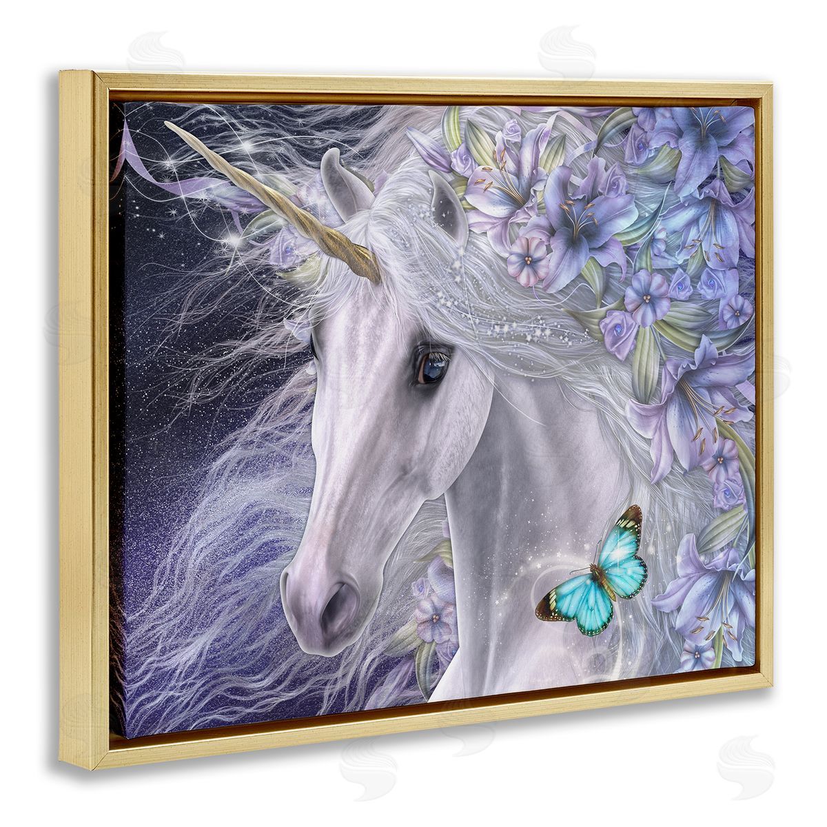 Laurie Prindle | Lillicorn Purple Floral Unicorn