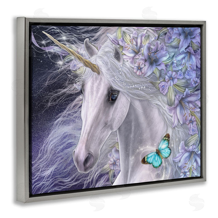 Laurie Prindle | Lillicorn Purple Floral Unicorn
