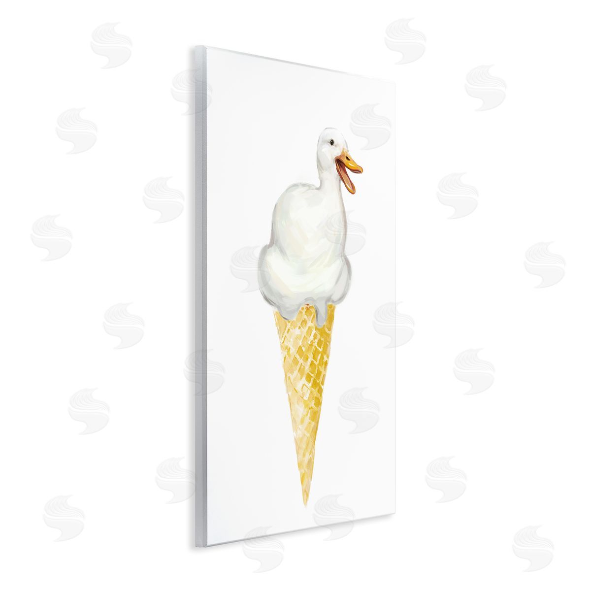Ziwei Li Duck Ice Cream Cone Wall Plaque Artside_