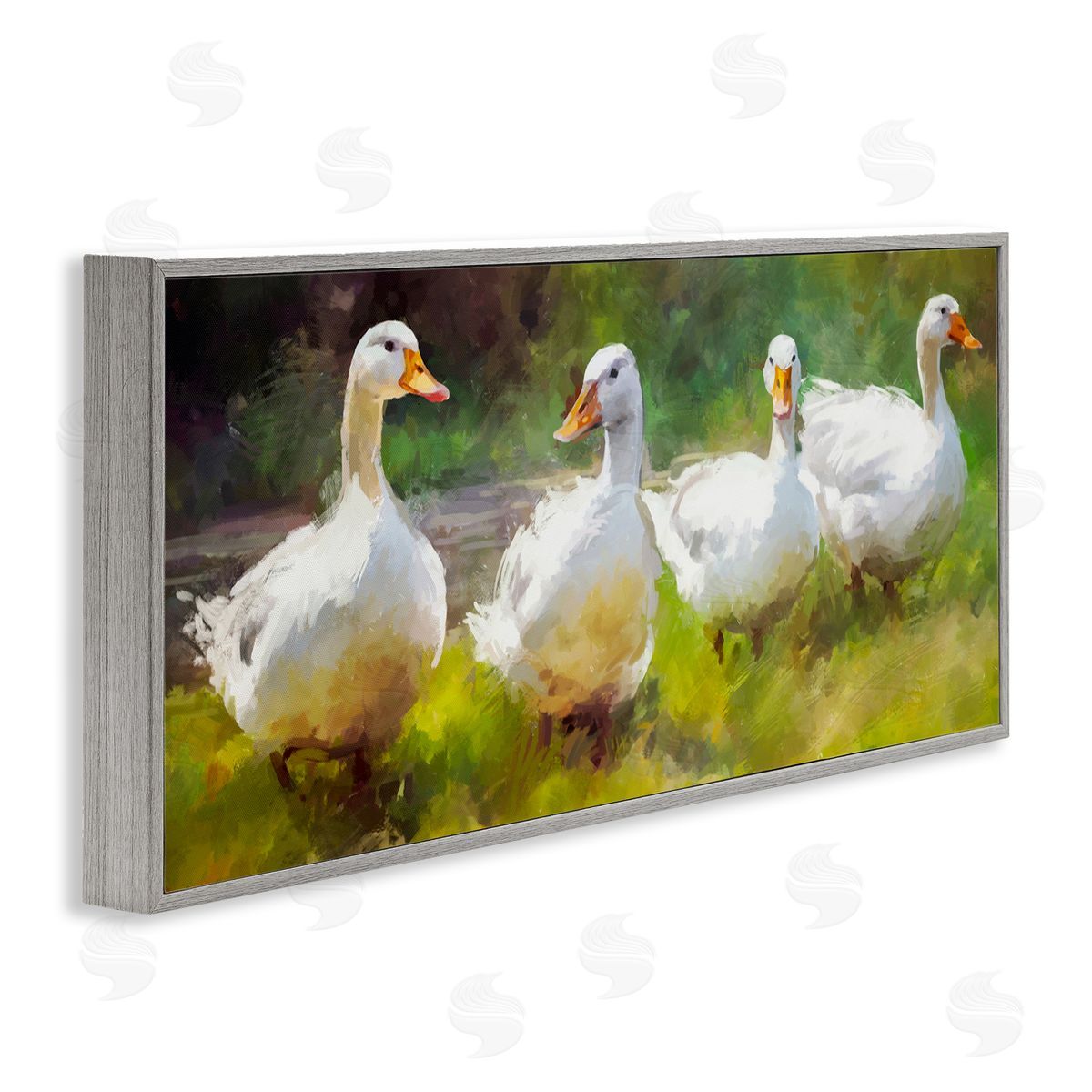 Ziwei Li | Ducks by River Painting