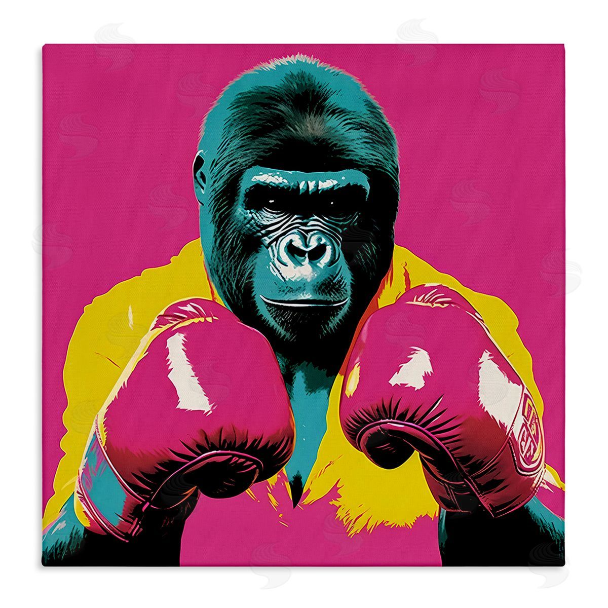 Irena Orlov Gorilla Boxing Portrait Canvas Wall Art