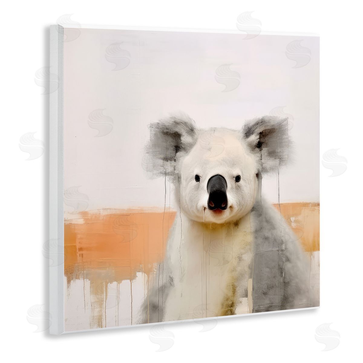 Irena Orlov Koala with Modern Drip Wall Plaque Artside_