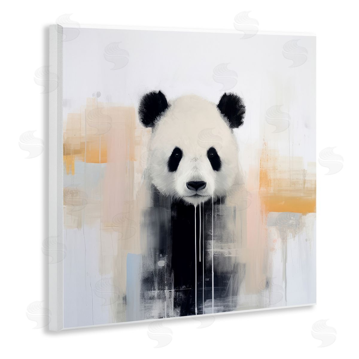 Irena Orlov Abstract Panda Bear Wall Plaque Artside_