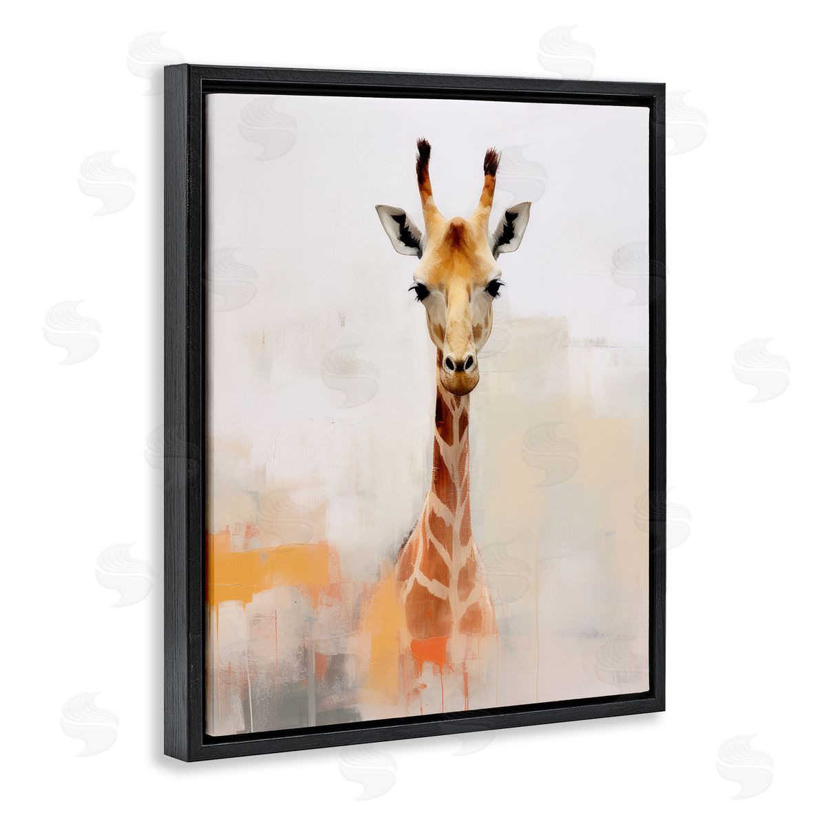 Irena Orlov Modern Giraffe Portrait Black Floater Frame Canvas Artside_