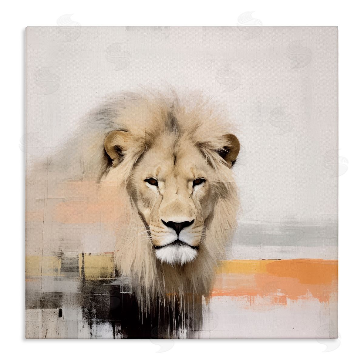 Irena Orlov Abstract Lion Portrait Canvas Wall Art
