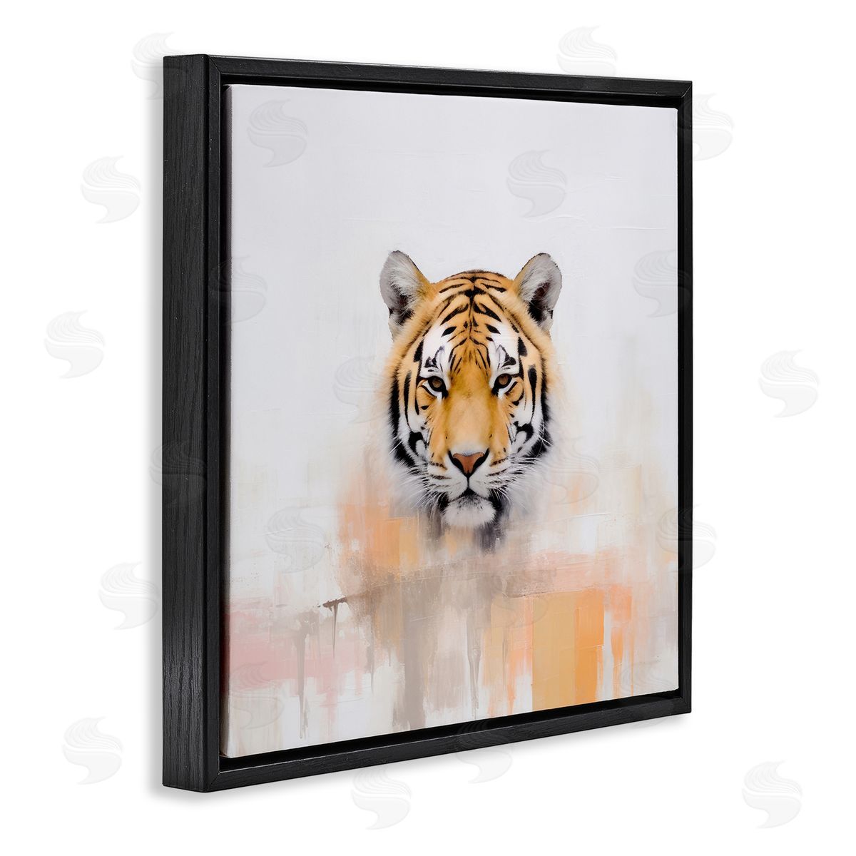 Irena Orlov Abstract Tiger Portrait Black Floater Frame Canvas Artside_