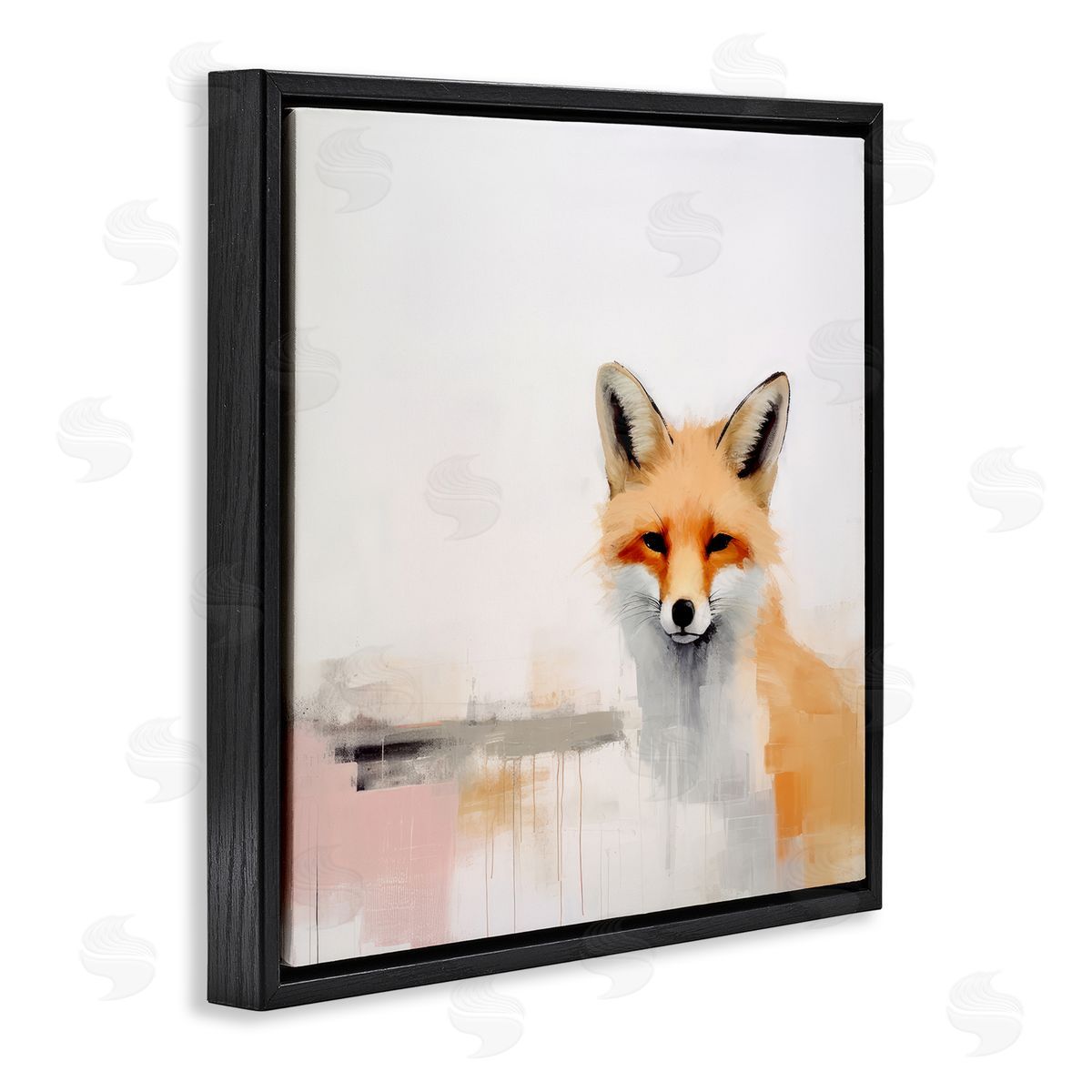 Irena Orlov Abstract Fox Portrait Black Floater Frame Canvas Artside_