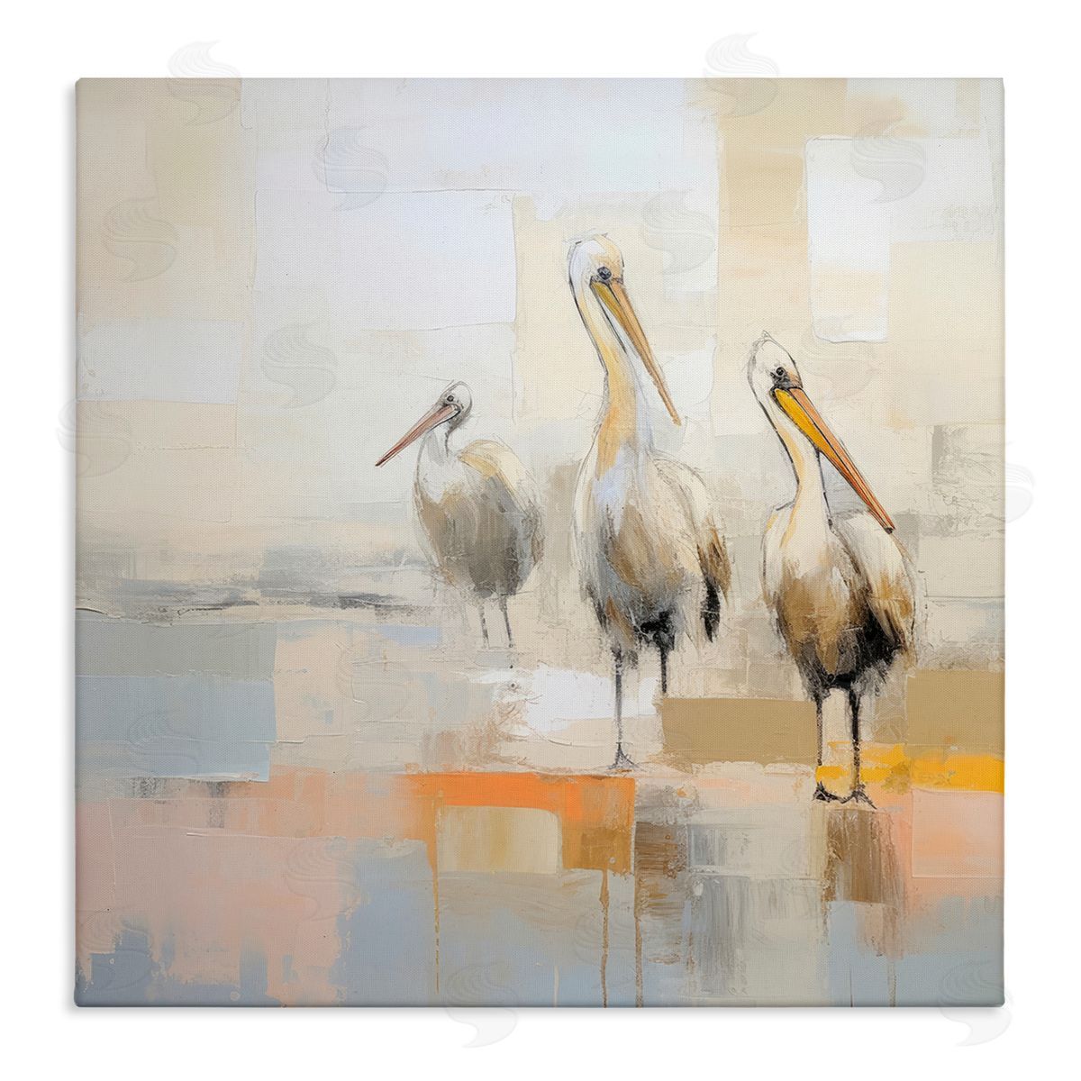 Irena Orlov | Three Pelicans Abstract
