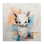 Irena Orlov | Cat with Headphones Abstract