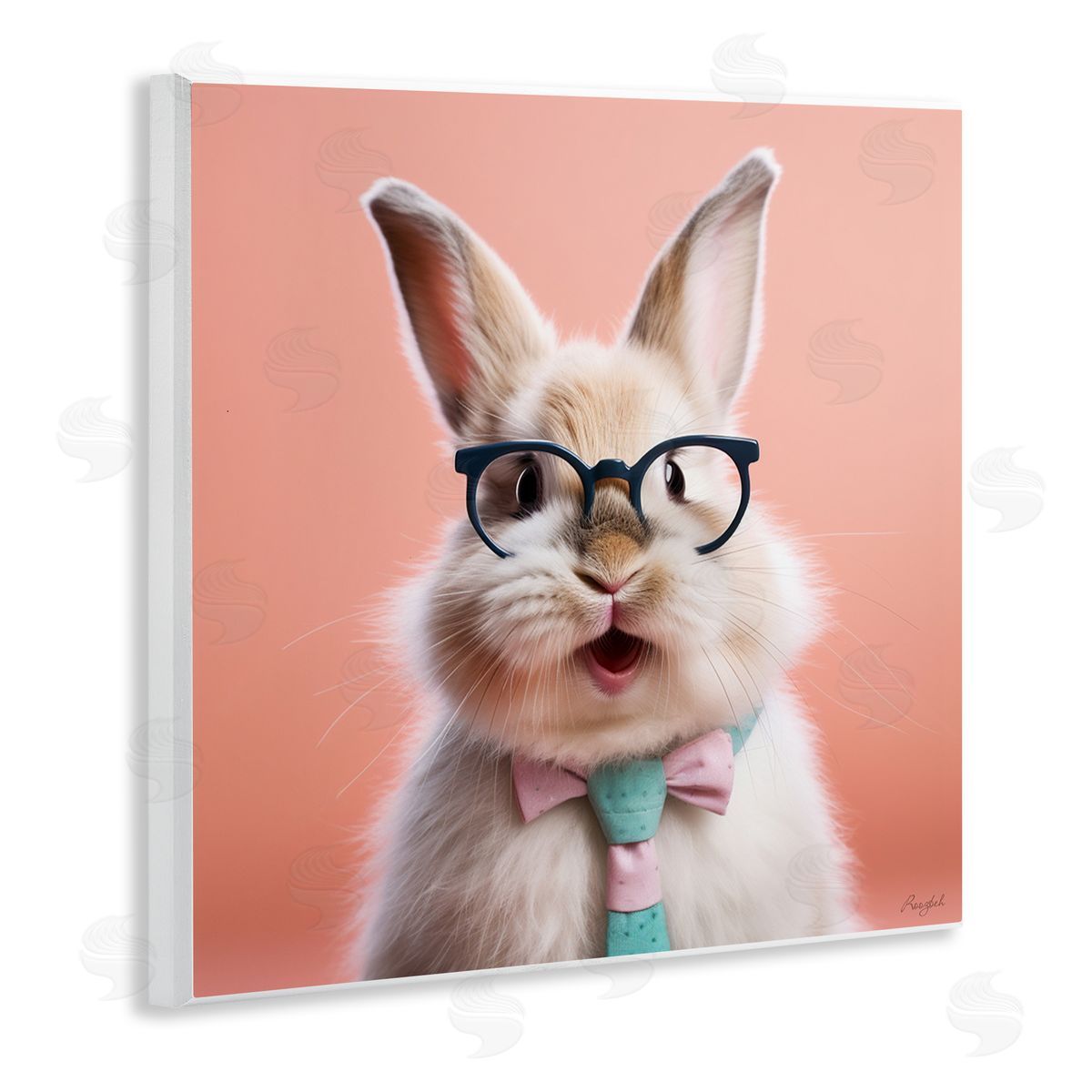 Roozbeh Rabbit in Glasses Wall Plaque Artside_
