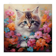 Roozbeh | Kitten in Flower Meadow