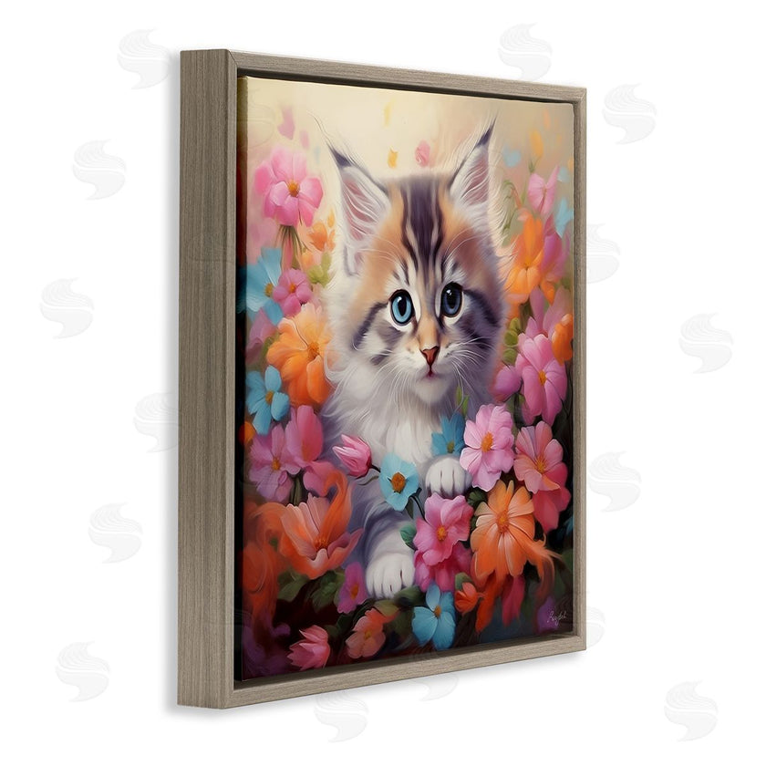 Roozbeh | Kitten in Flower Meadow