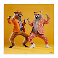 Roozbeh | Dancing Foxes on Yellow