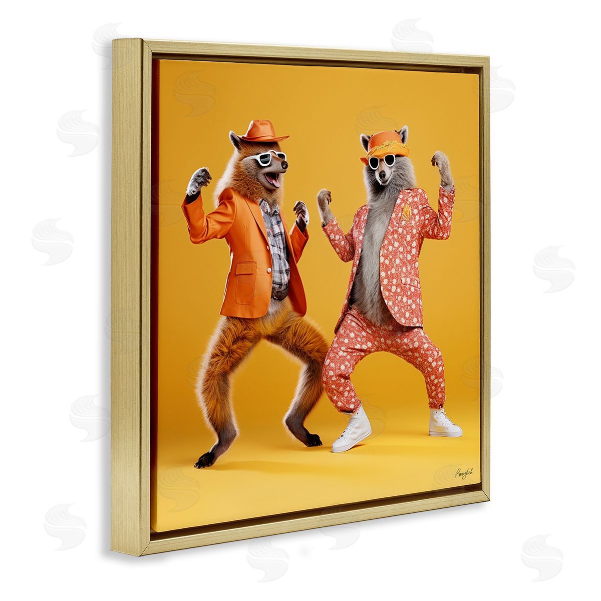 Roozbeh | Dancing Foxes on Yellow