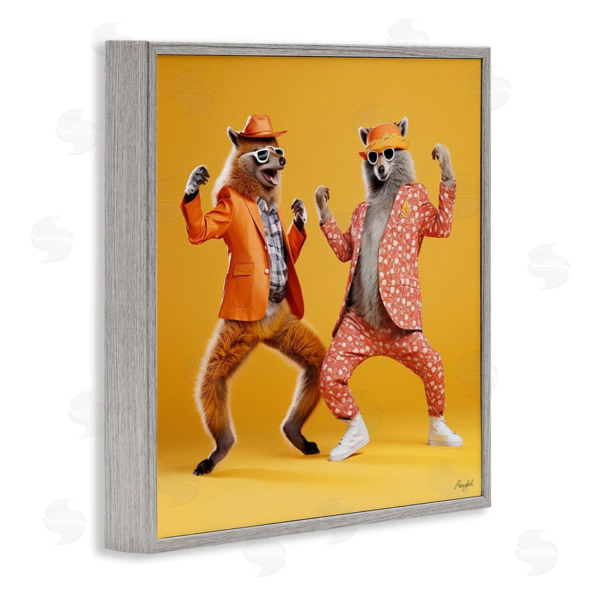 Roozbeh | Dancing Foxes on Yellow