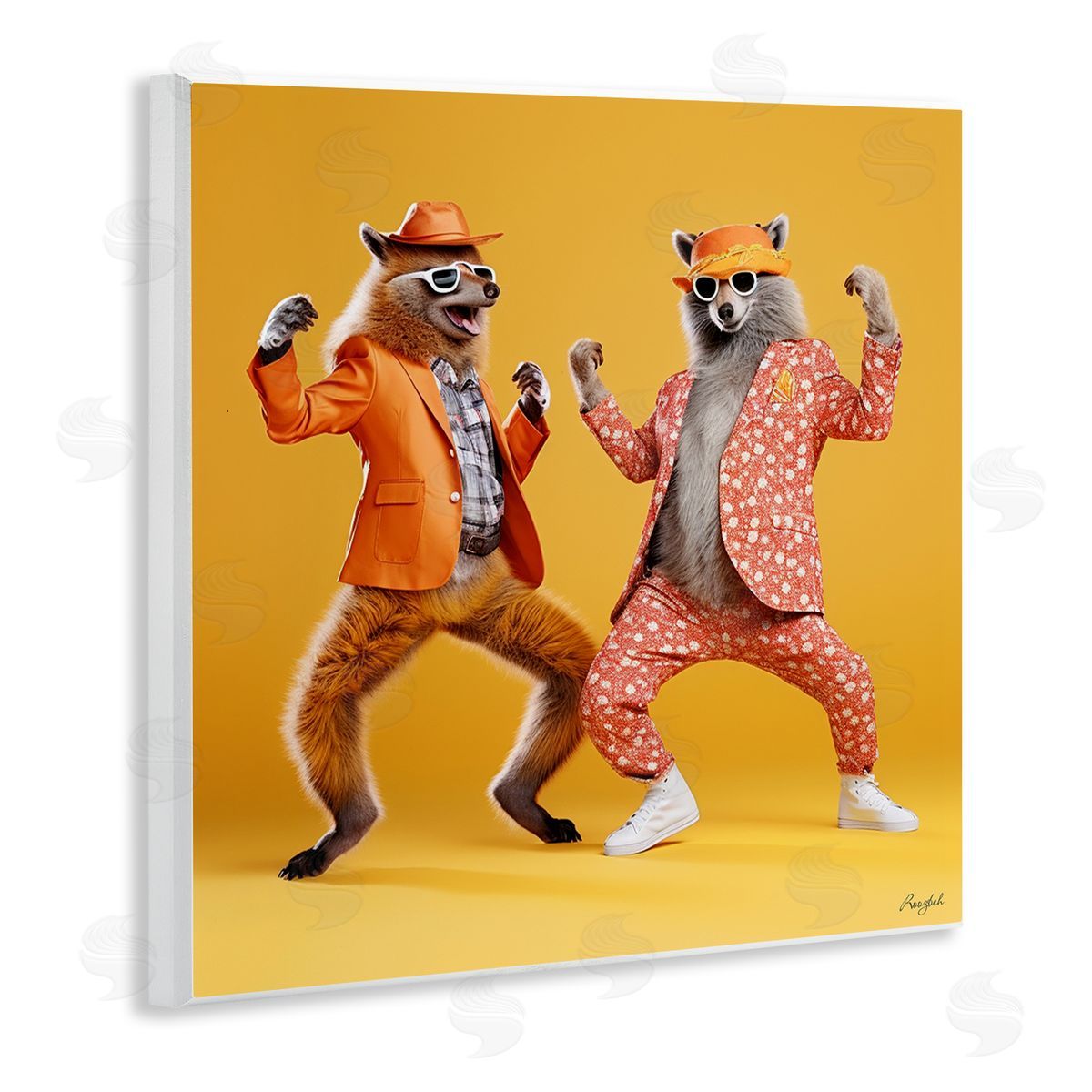 Roozbeh | Dancing Foxes on Yellow