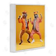 Roozbeh | Dancing Foxes on Yellow
