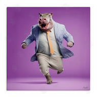 Roozbeh | Dancing Hippo on Purple
