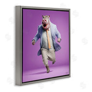 Roozbeh | Dancing Hippo on Purple