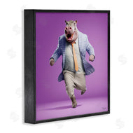 Roozbeh | Dancing Hippo on Purple