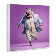 Roozbeh | Dancing Hippo on Purple