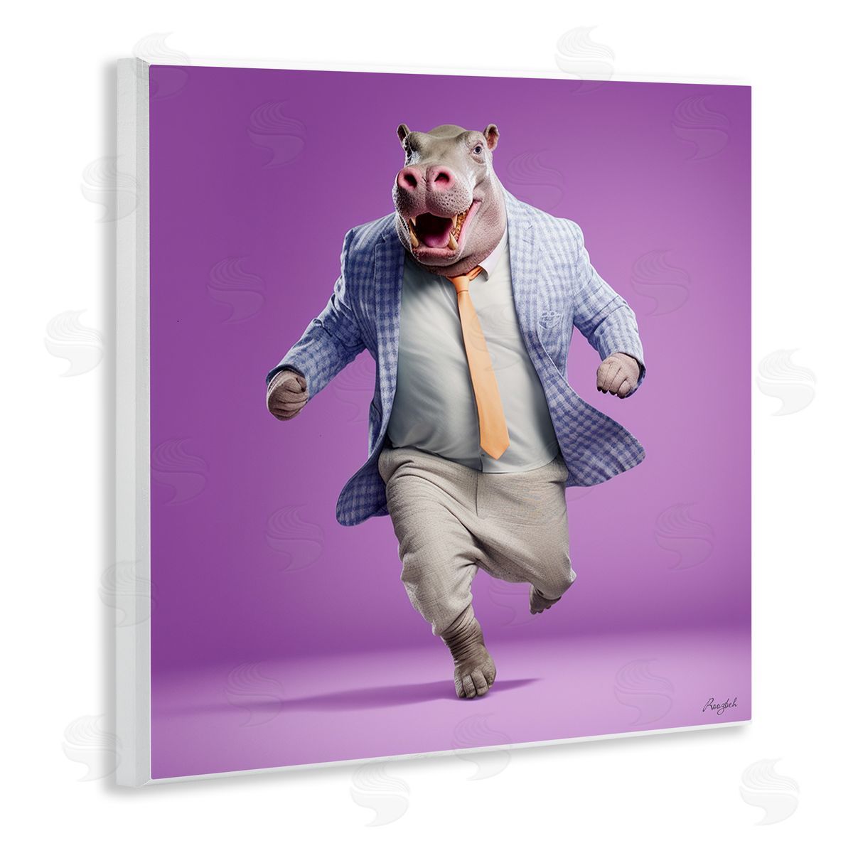 Roozbeh | Dancing Hippo on Purple