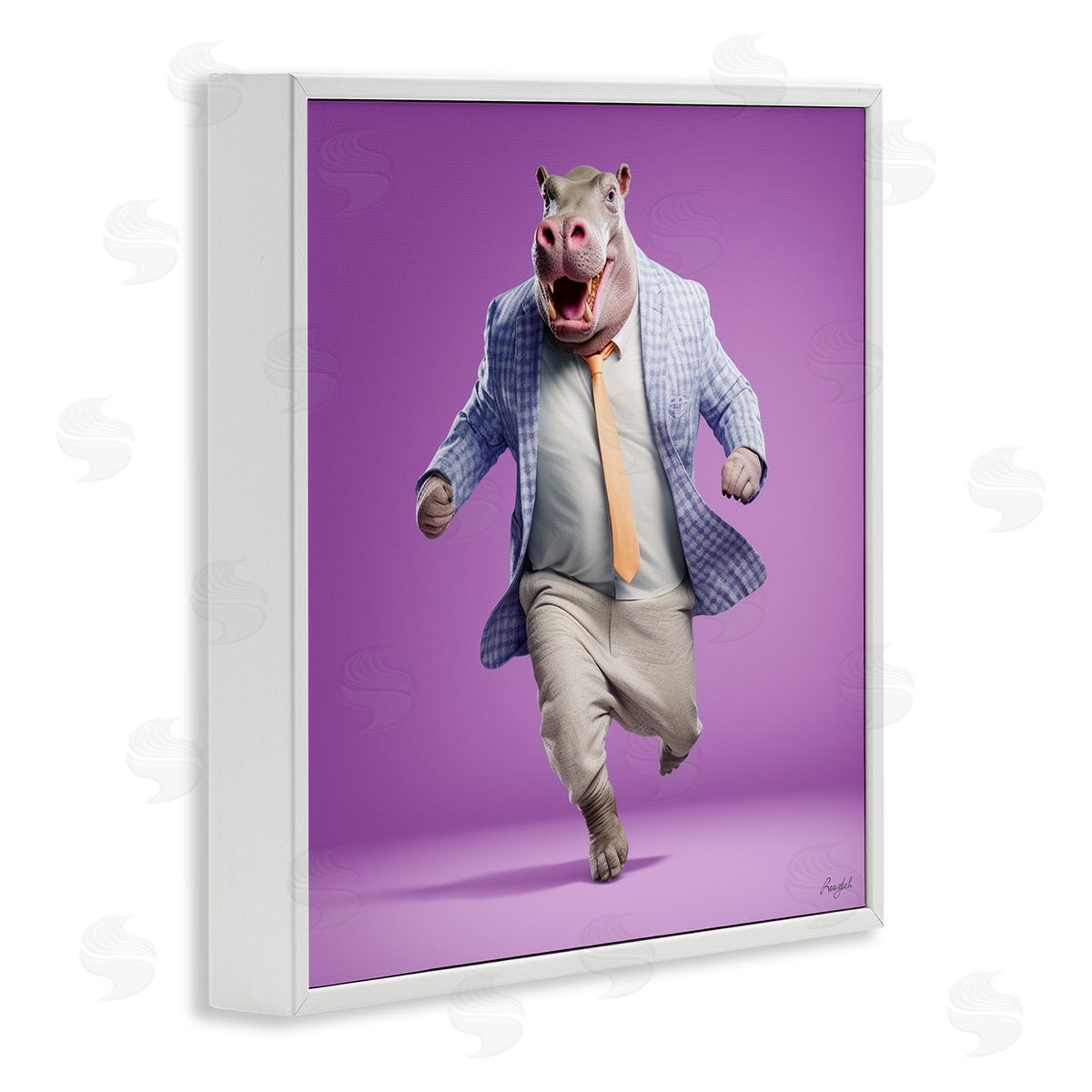 Roozbeh | Dancing Hippo on Purple