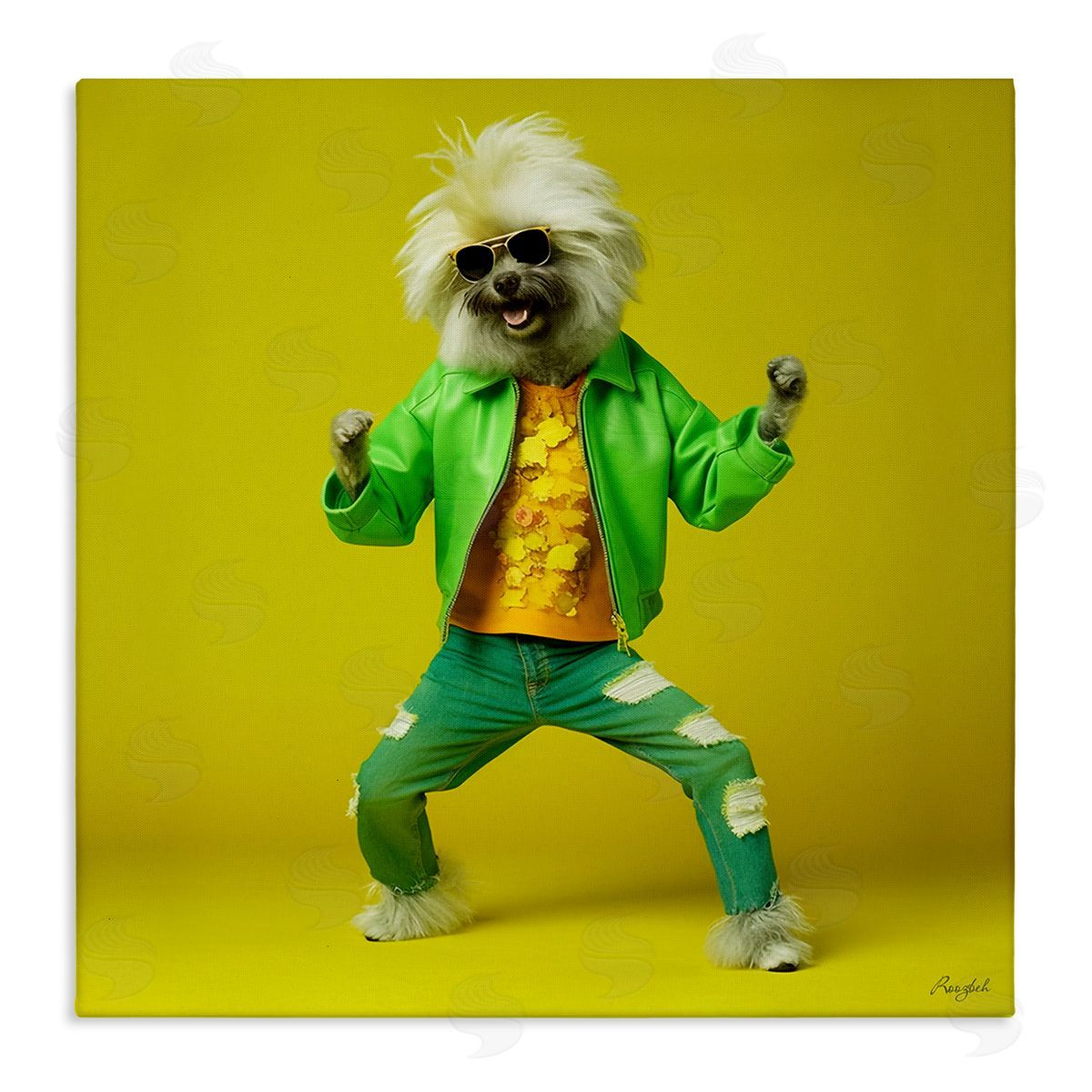 Roozbeh | Dancing Dog in Green