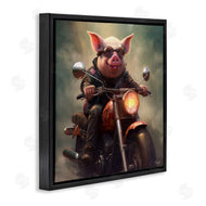 Roozbeh | Biker Pig on Motorcycle
