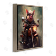 Roozbeh | Biker Pig on Motorcycle