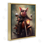 Roozbeh | Biker Pig on Motorcycle