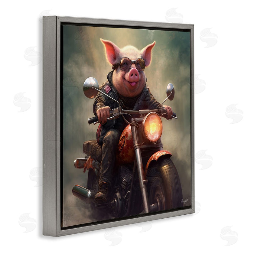 Roozbeh | Biker Pig on Motorcycle
