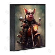Roozbeh | Biker Pig on Motorcycle