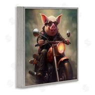 Roozbeh | Biker Pig on Motorcycle