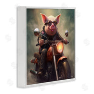 Roozbeh | Biker Pig on Motorcycle