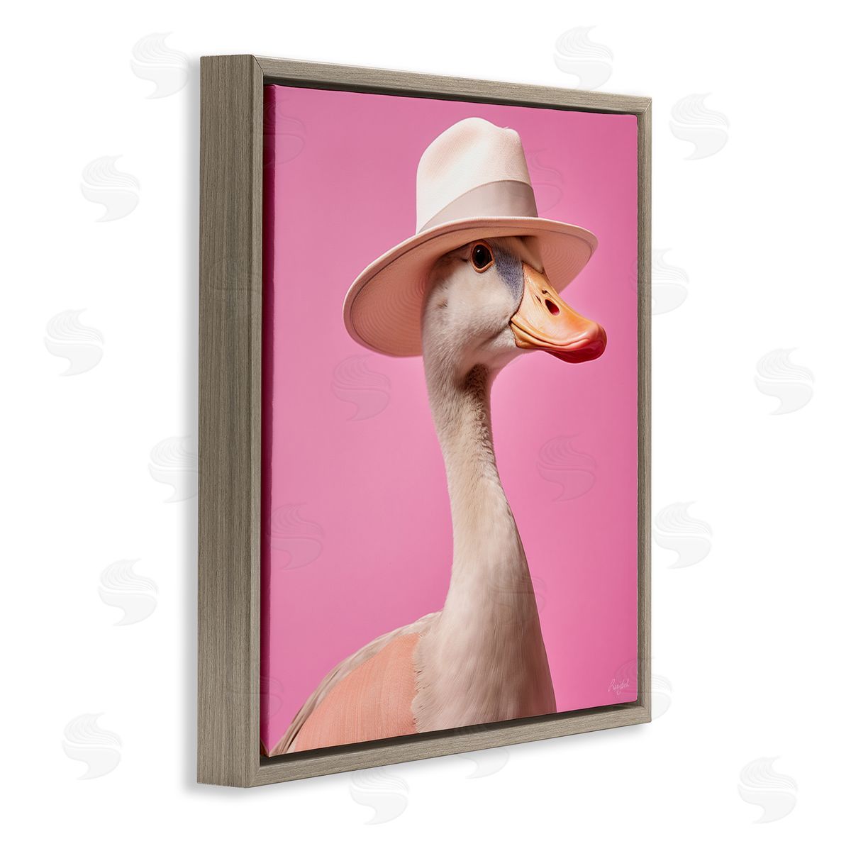Roozbeh | Duck in Hat on Pink