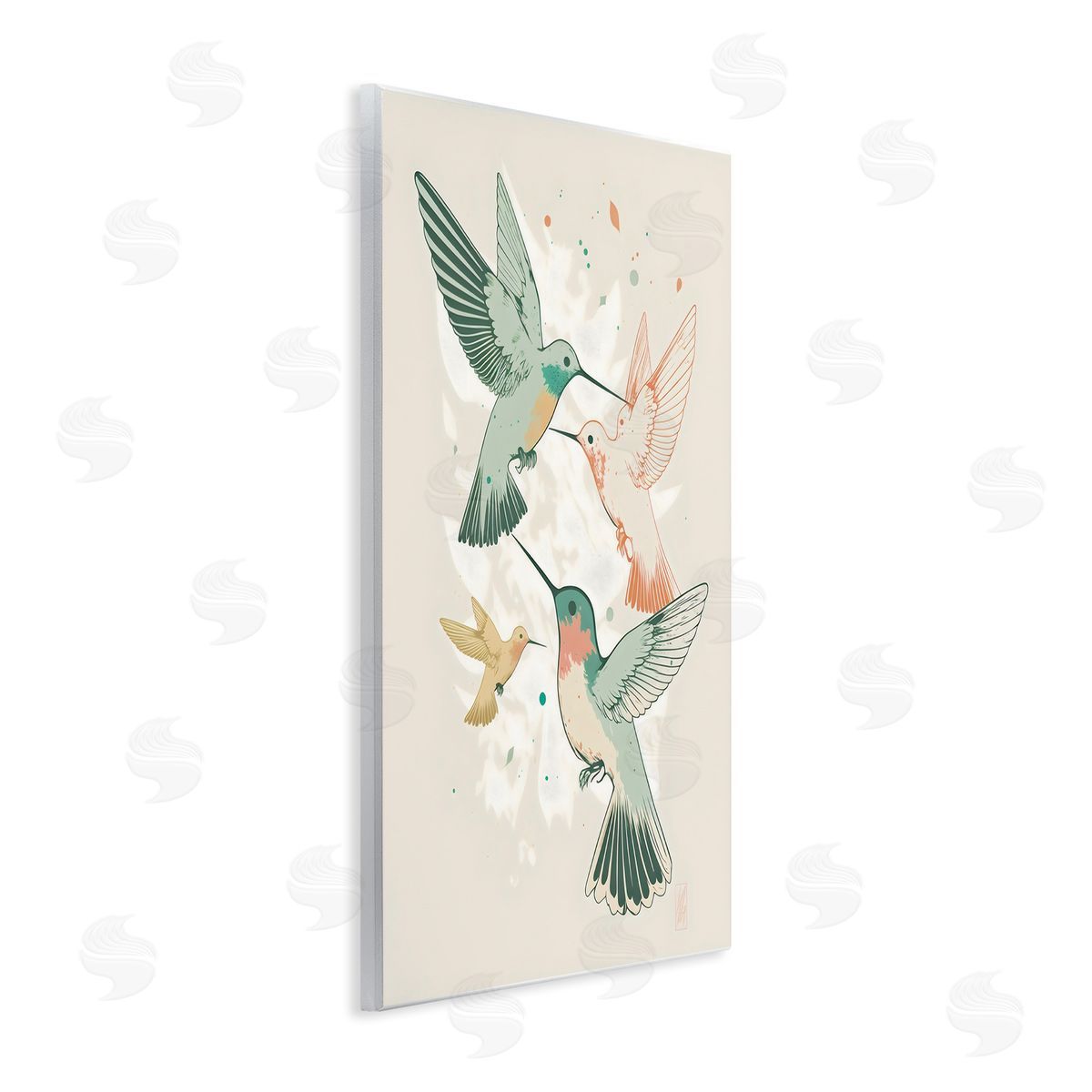 Ray Powers | Hummingbirds on Beige