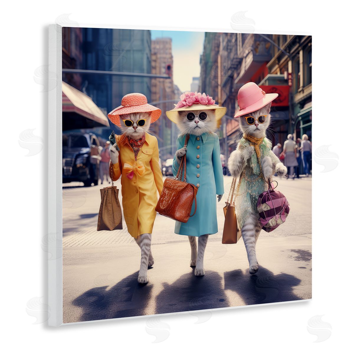 Ray Powers Trendy Cat Trio Wall Plaque Artside_