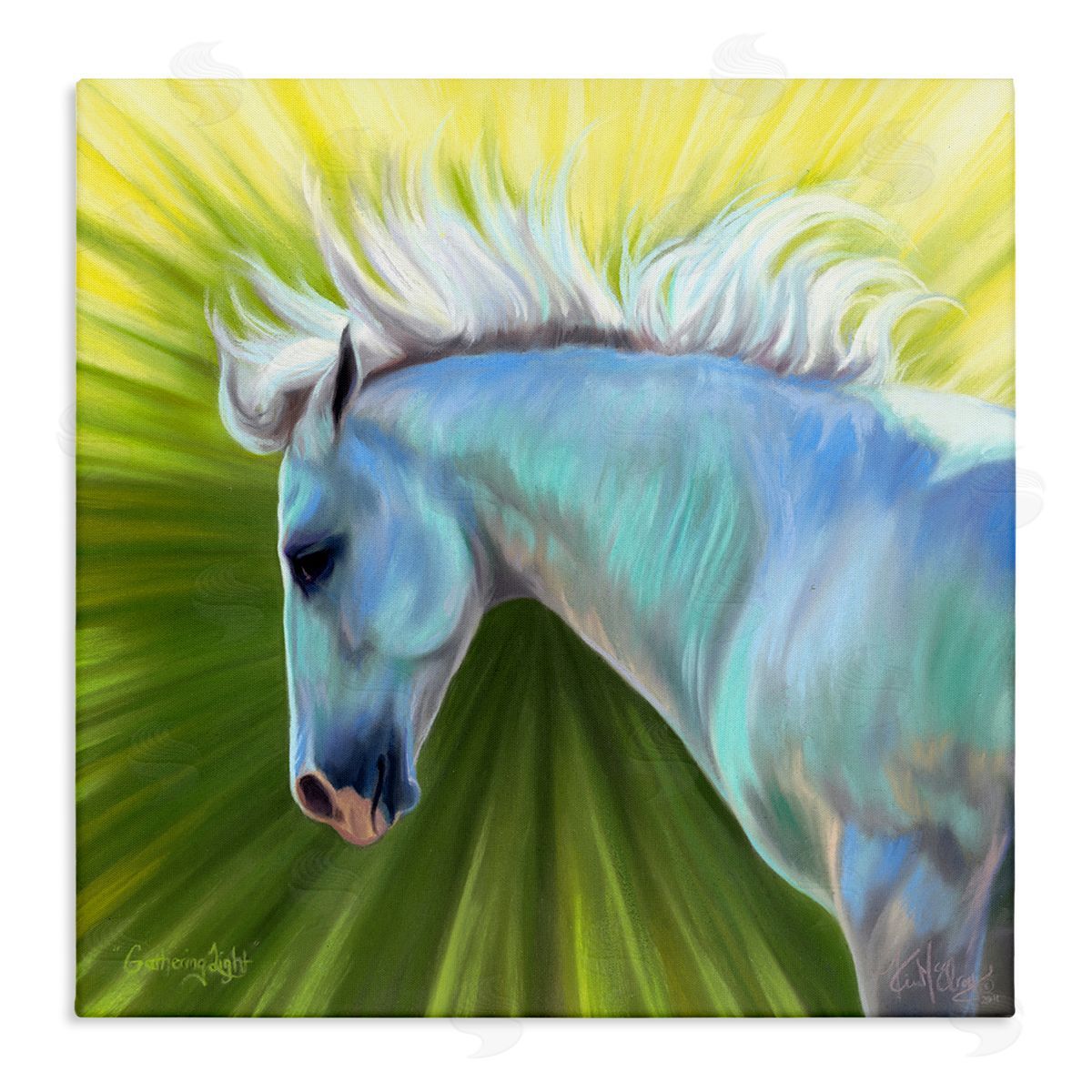 Spirit Horse Gathering Light Horse Canvas Wall Art