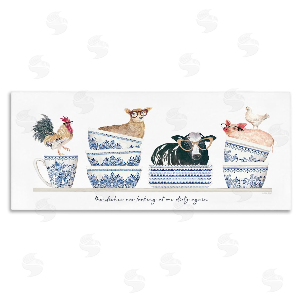 Farmhouse Dirty Dishes Canvas Wall Art, Home Decor by Cindy Jacobs