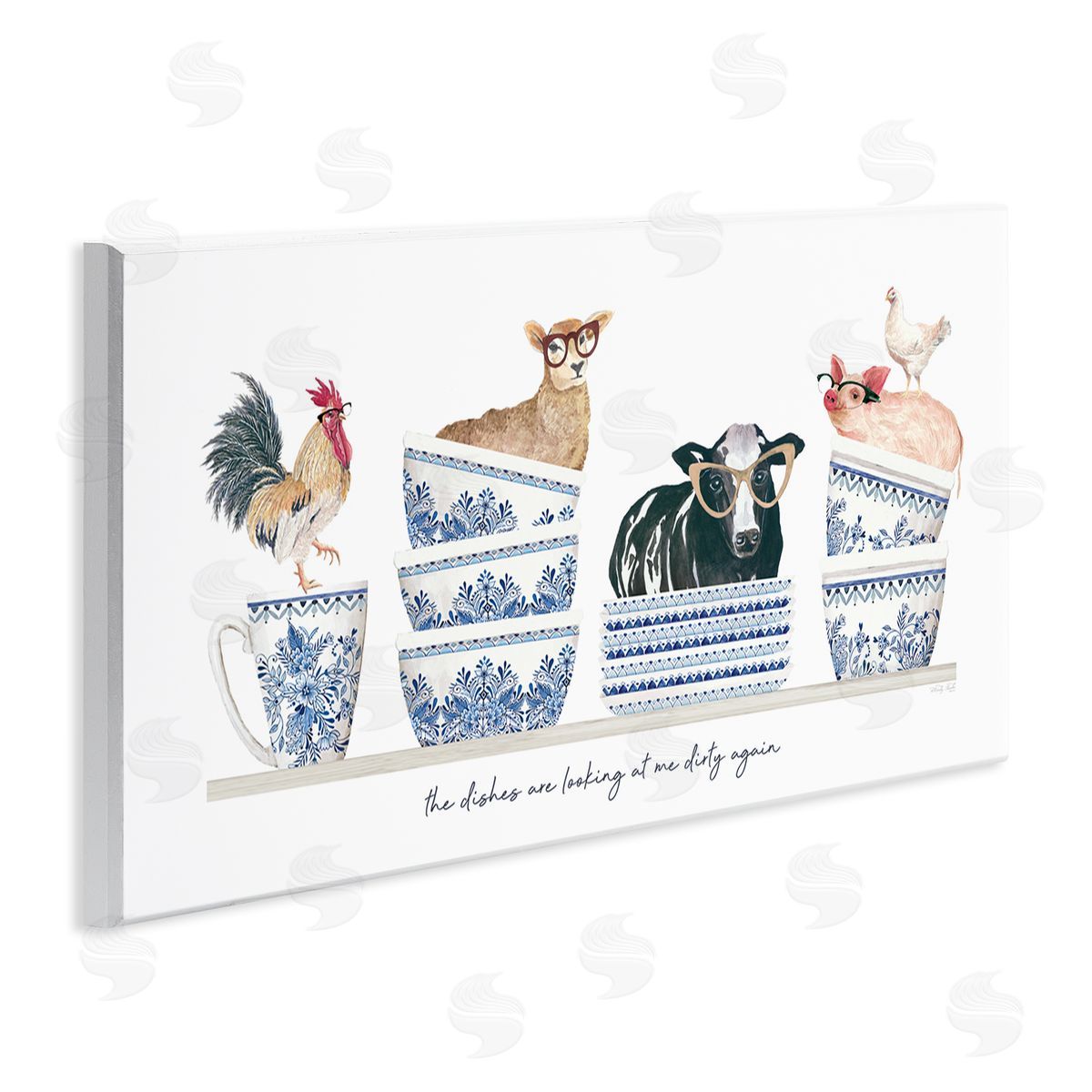 Farmhouse Dirty Dishes Wood Plaque Wall Art, Home Decor by Cindy Jacobs