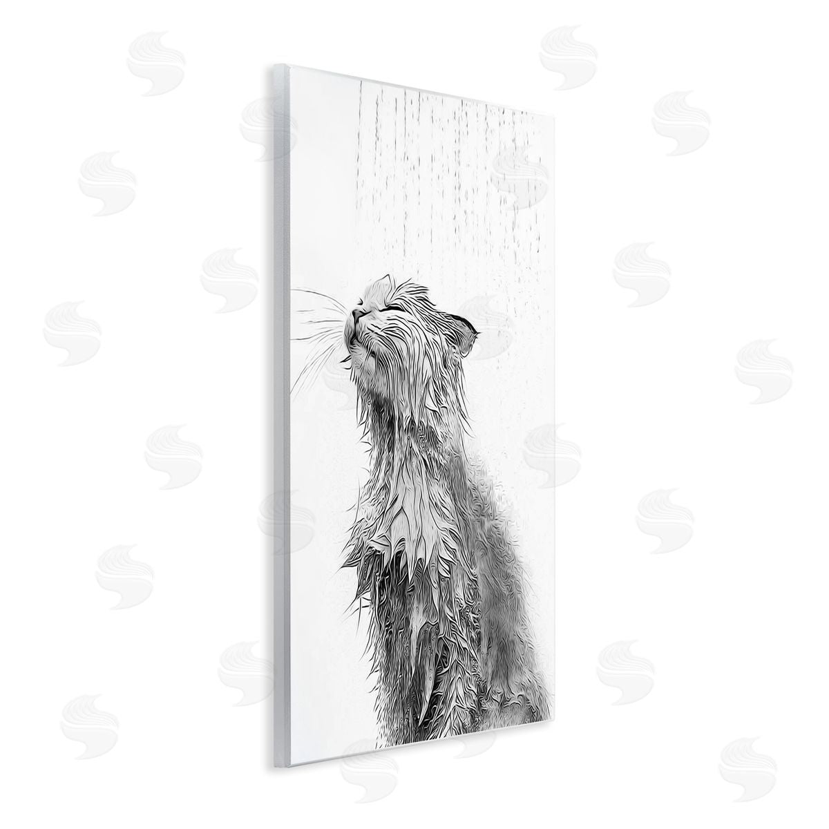 Annalisa Latella Cat Bathroom Splash Wall Plaque Artside_