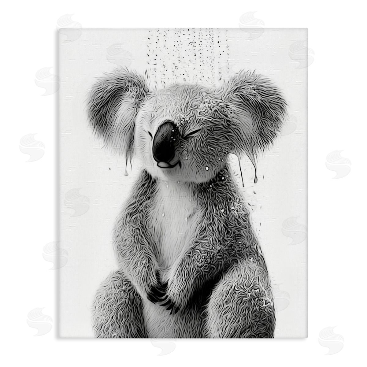 Annalisa Latella Koala Bathroom Splash Canvas Wall Art