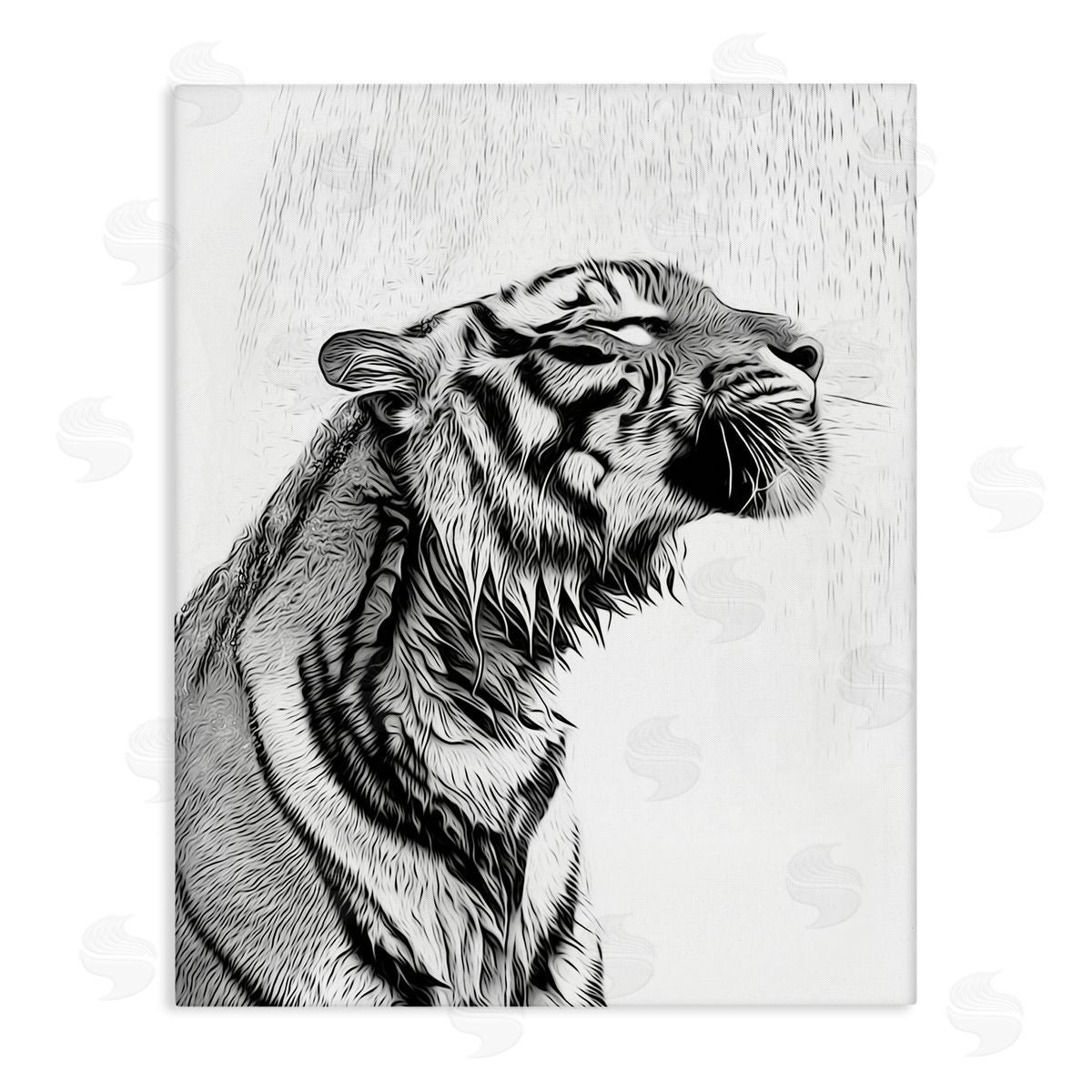 Annalisa Latella Tiger Bathroom Splash Canvas Wall Art