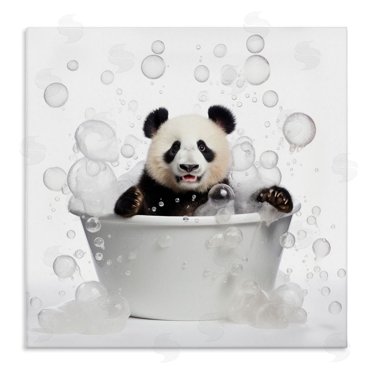 Lazar Studio Panda Bubble Bath Canvas Wall Art