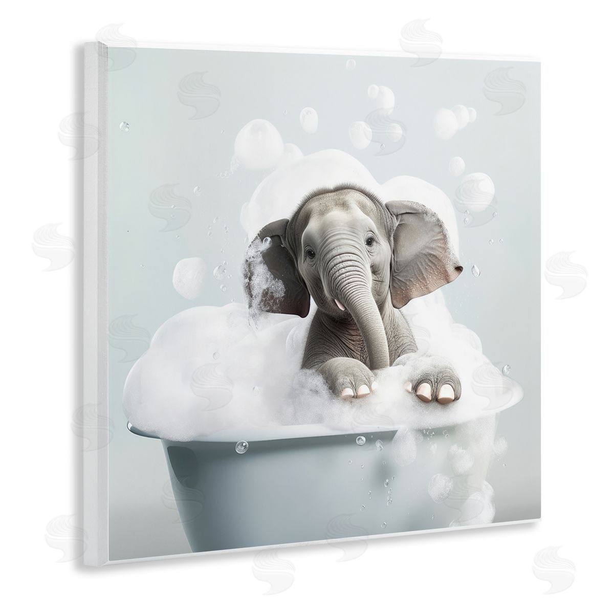 Lazar Studio Elephant Bubble Bath Wall Plaque Artside_