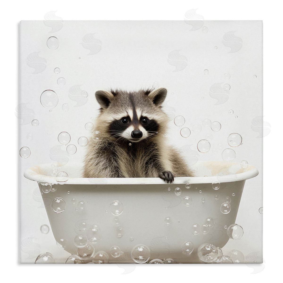 Lazar Studio Raccoon Bubble Bath Canvas Wall Art