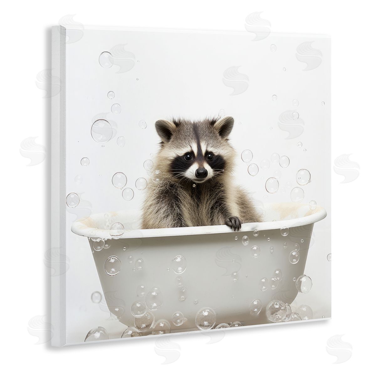 Lazar Studio Raccoon Bubble Bath Wall Plaque Artside_