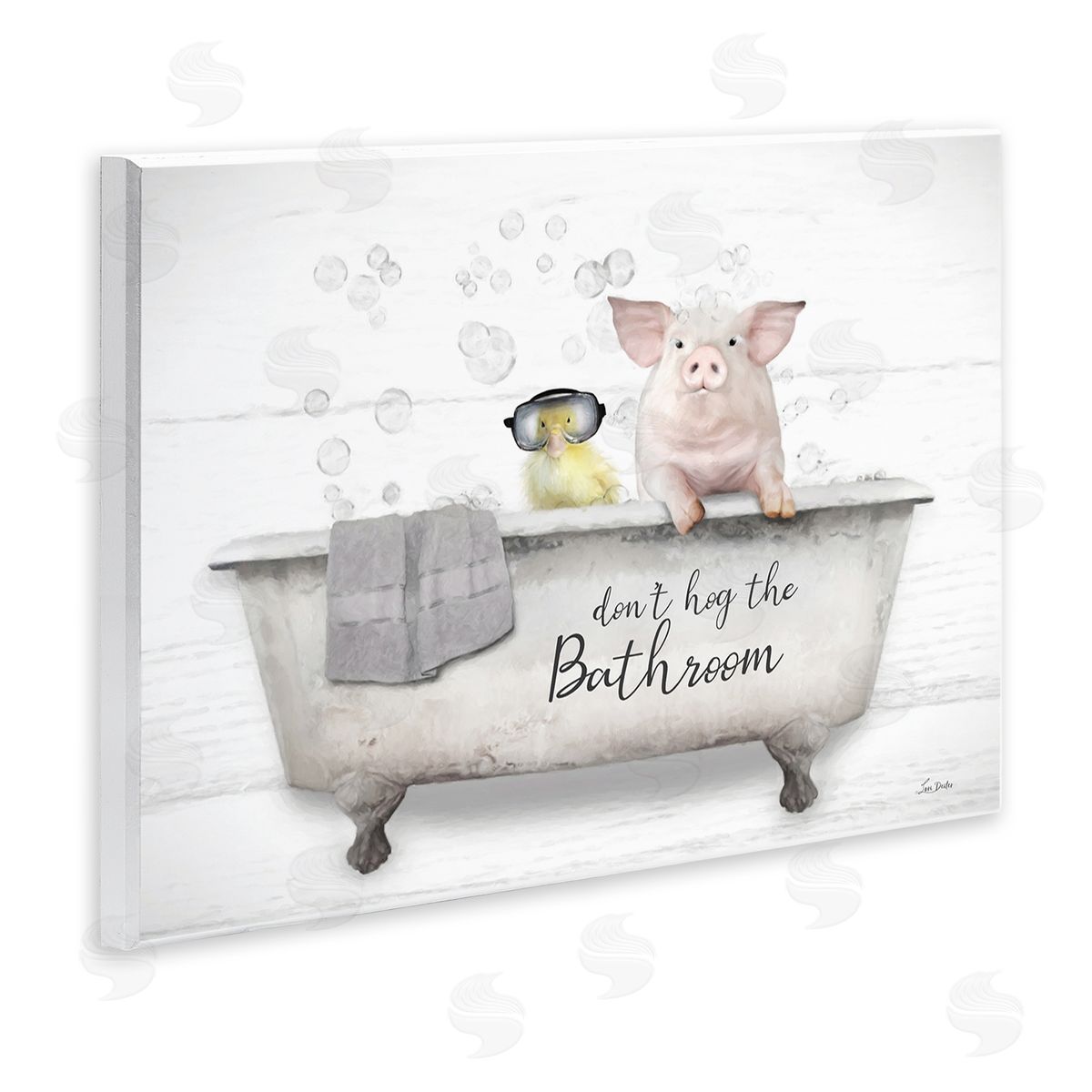 Don't Hog Bathroom Wood Plaque Wall Art, Home Decor by Lori Deiter