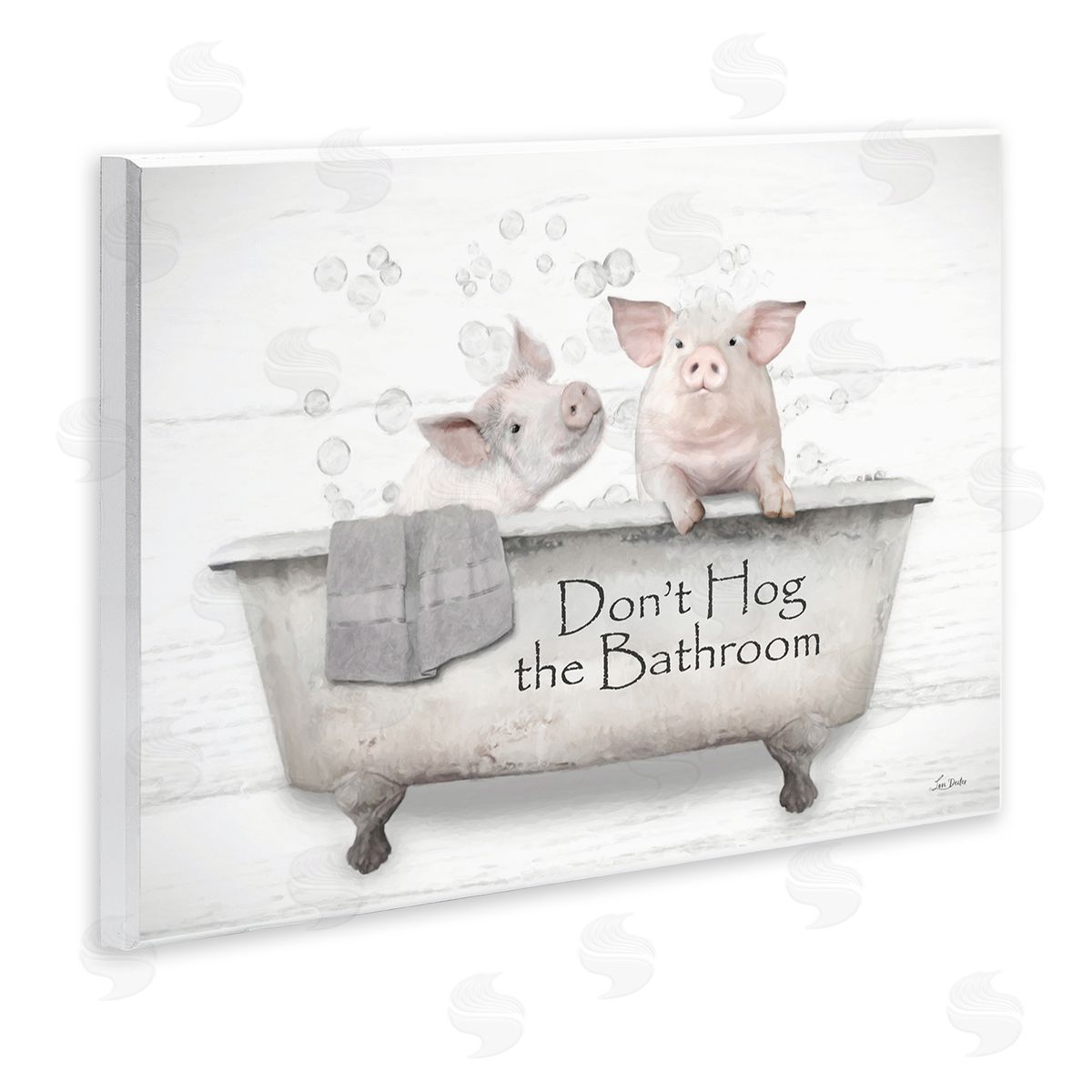 Lori Deiter Hog Bathroom Pigs Wall Plaque Artside_